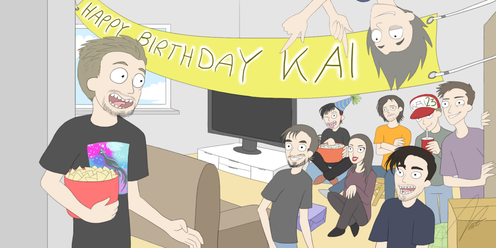 Illustration: happy birthday kai 3