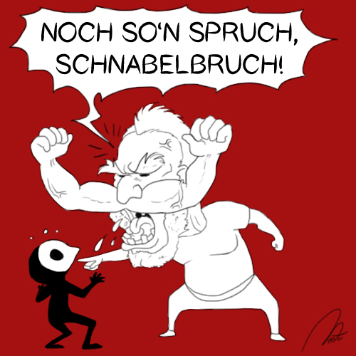Cartoon: anschnauzbart 1