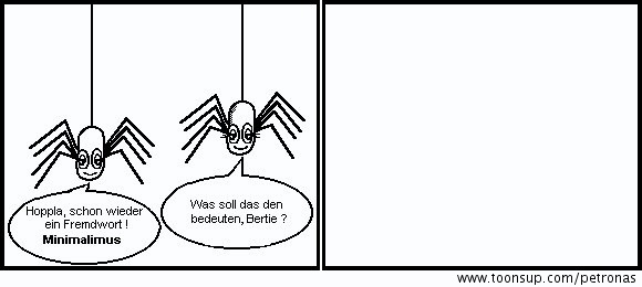 Cartoon: Minimalismus 1