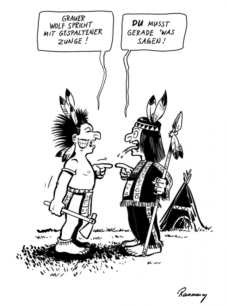 Cartoon: Du musst grad was sagen  1