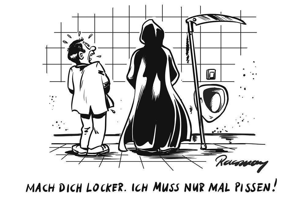 Cartoon: Nur mal pissen  1