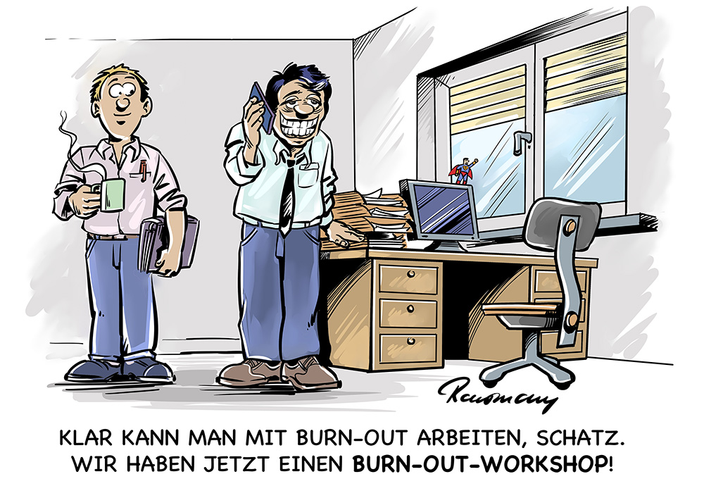 Cartoon: Burn-out Work Shop 1