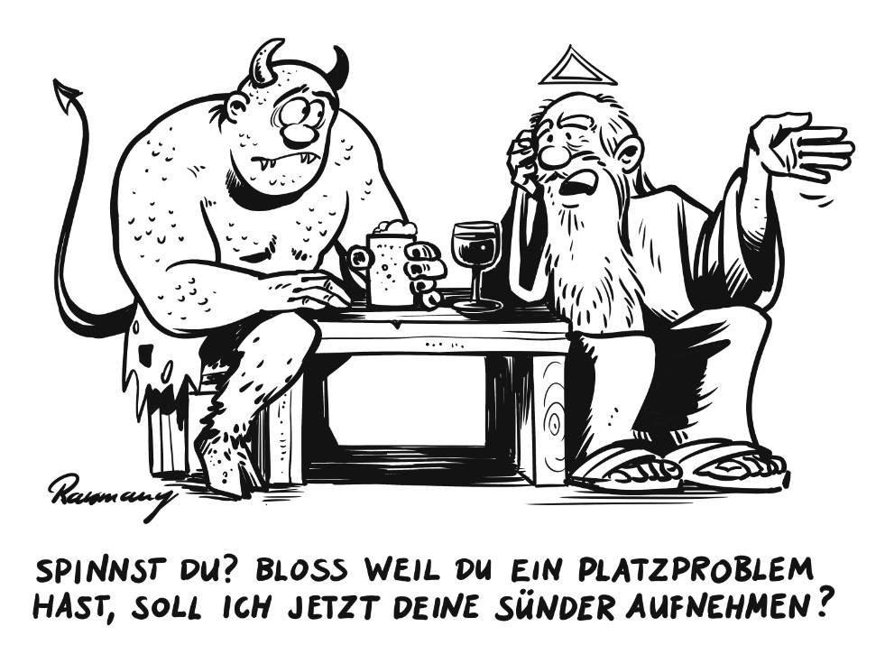 Cartoon: Platzprobleme  1