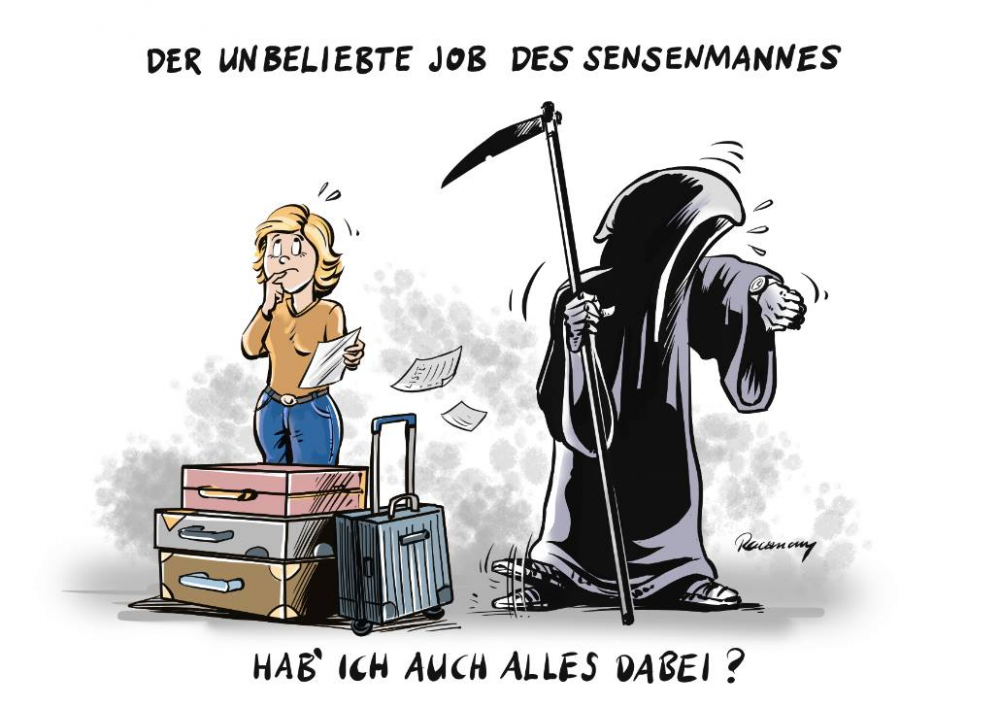 Cartoon: Warum Frauen länger leben als Männer  1