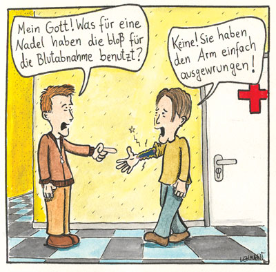 Cartoon: Blutabnahme 1