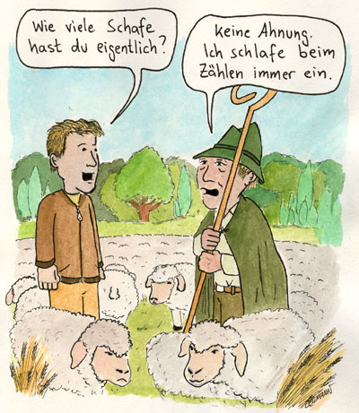 Cartoon: Schafe zählen 1