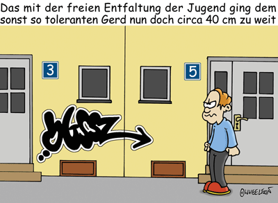 Cartoon: Das geht zu weit 1