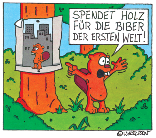 Cartoon: Biber in Not 1