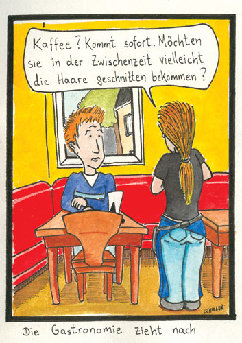 Cartoon: Gastronomie zieht nach 1