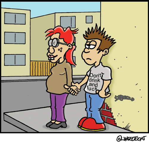 Cartoon: Don´t drink and... 1