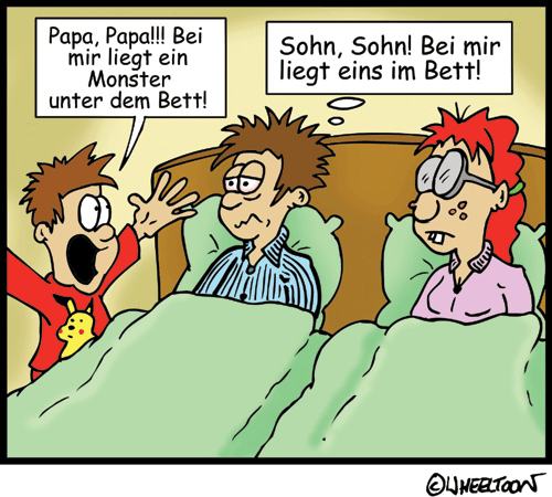 Cartoon: Monster unter dem Bett 1