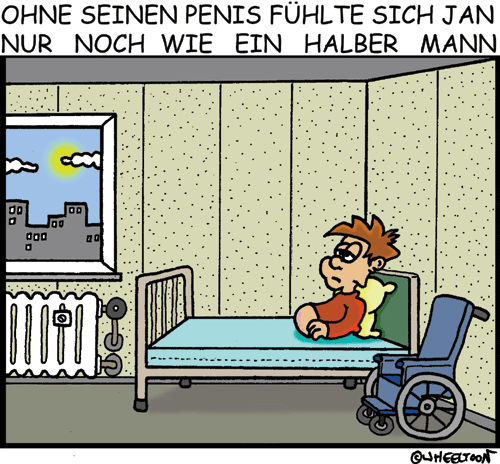 Cartoon: Halber Mann 1