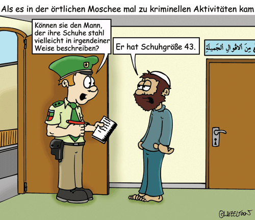 Cartoon: Neulich in der Moschee 1