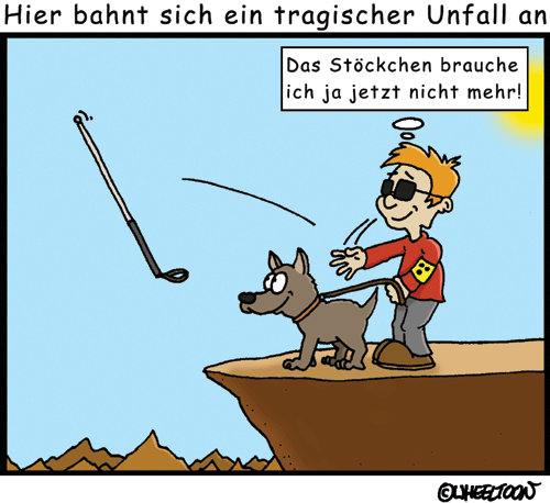 Cartoon: Tragischer Unfall 1