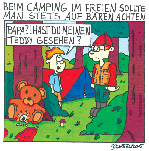 Cartoon: Auf Bären aufpassen 1