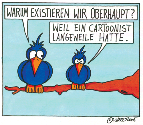 Cartoon: Existenzfrage 1