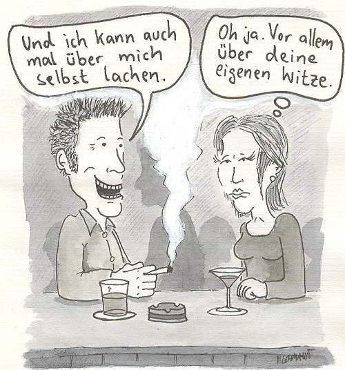 Cartoon: Mal über sich selbst lachen können 1