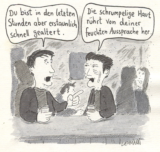 Cartoon: Feuchte Aussprache 1