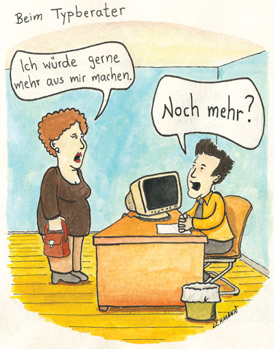 Cartoon: Typberatung 1