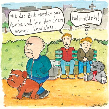Cartoon: Hunde und Herrchen 1