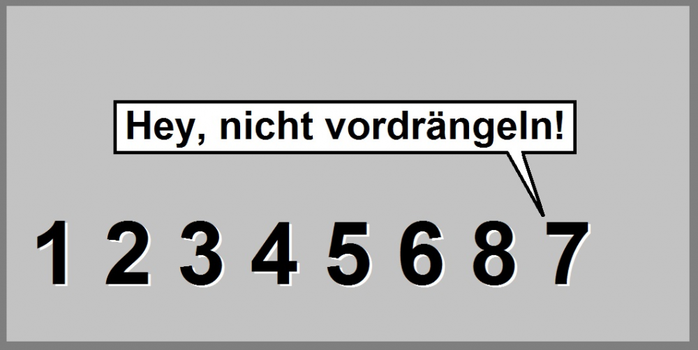 Cartoon: Vordrängler 1