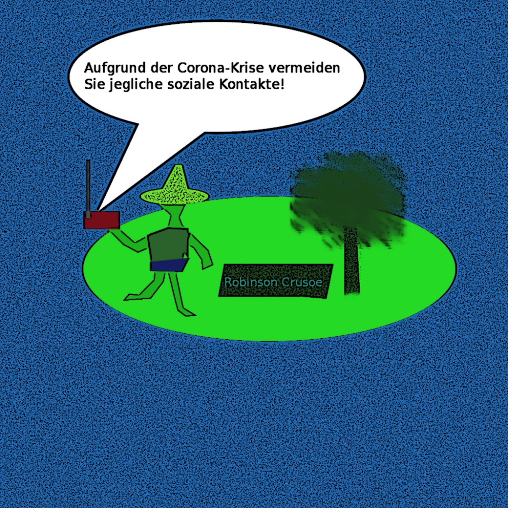 Cartoon: Robinson Crusoe Status 1
