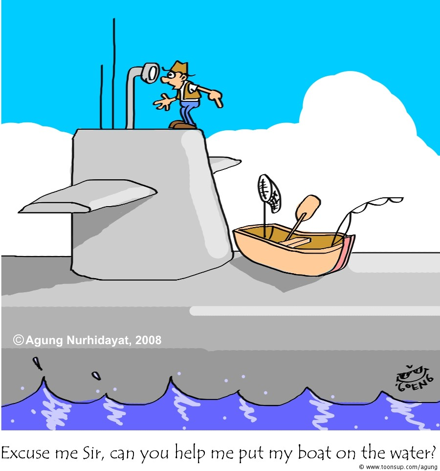 Cartoon: Fisherman's trouble 1