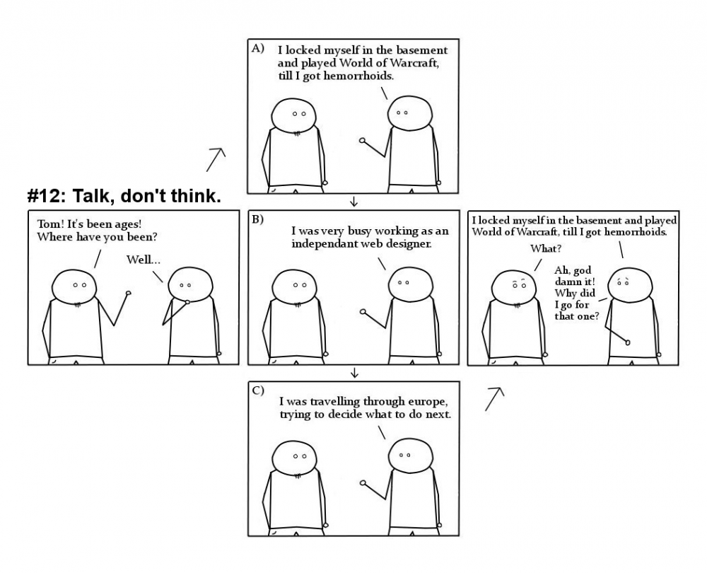 Comic: #12: Talk, don't think. 1