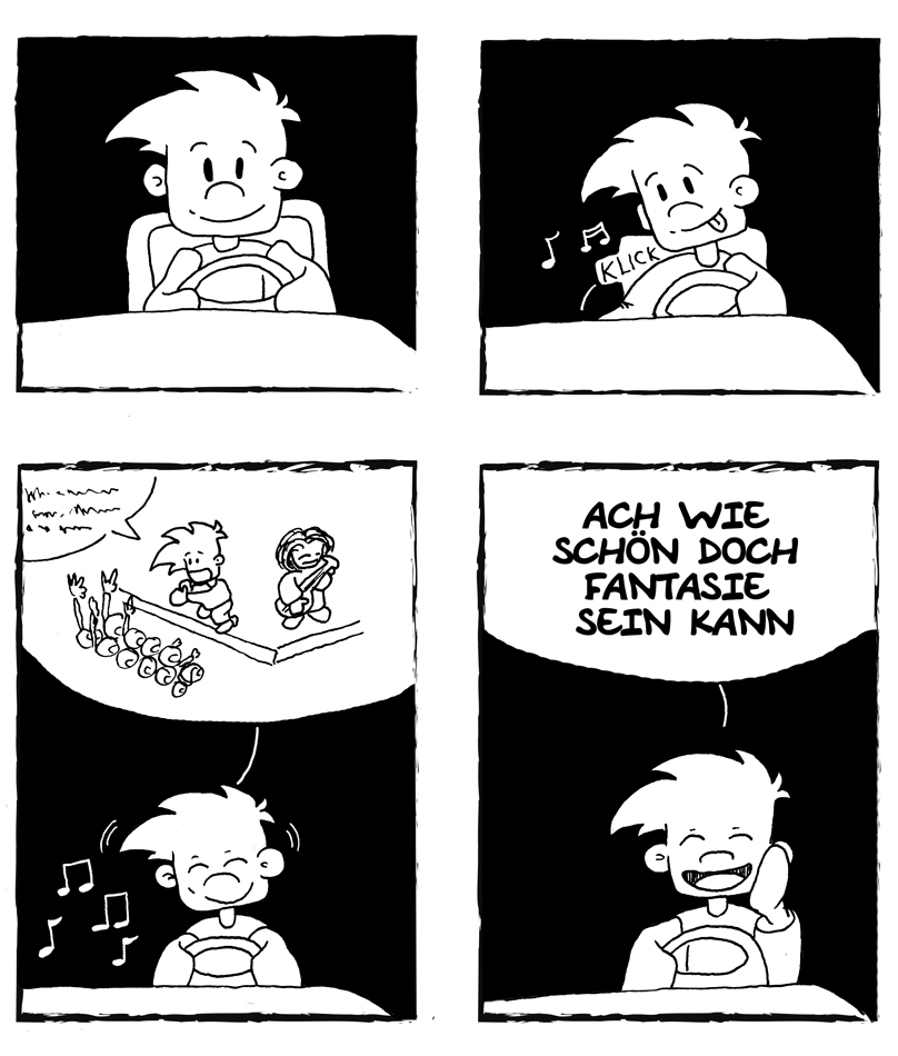 Comic: Musikhören beim Autofahren 1
