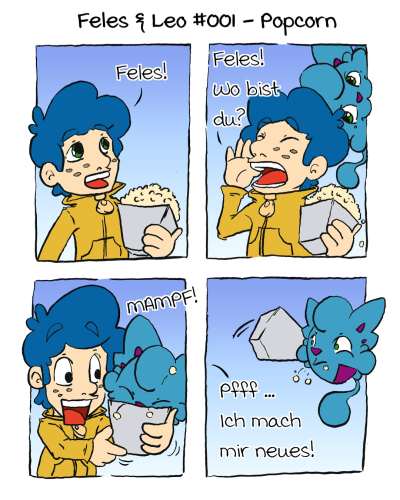 Comic: Feles & Leo #001 - Popcorn 1