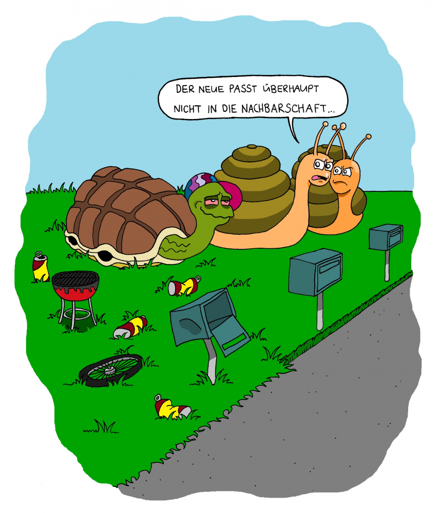 Cartoon: Nachbarsliebe 1