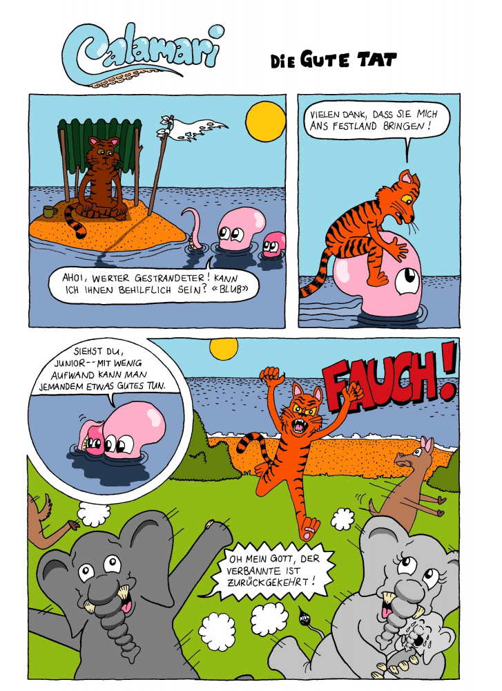Cartoon: Die gute Tat 1