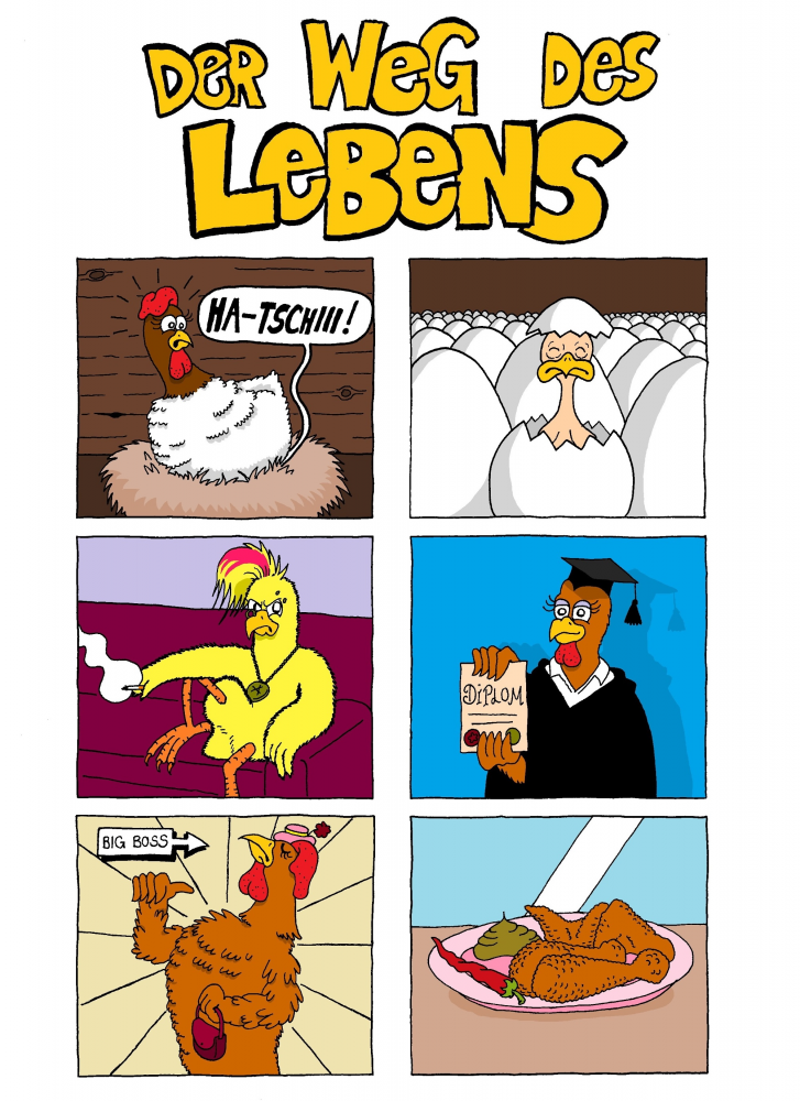 Cartoon: der Weg des Lebens 1