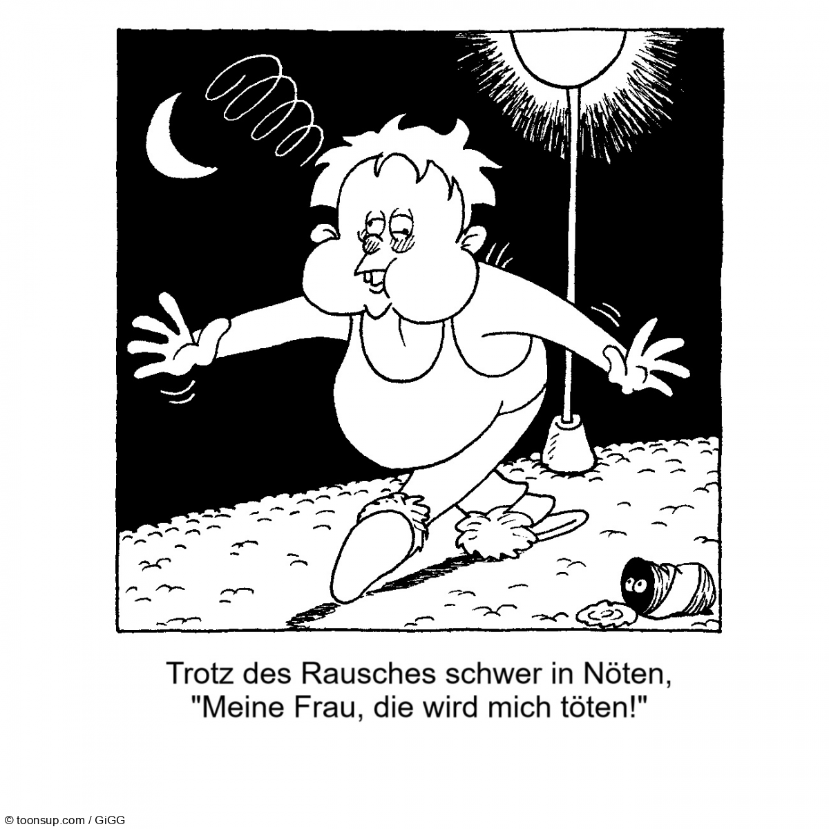 Cartoon: Rhy Ribler beim Feierabendbier 5