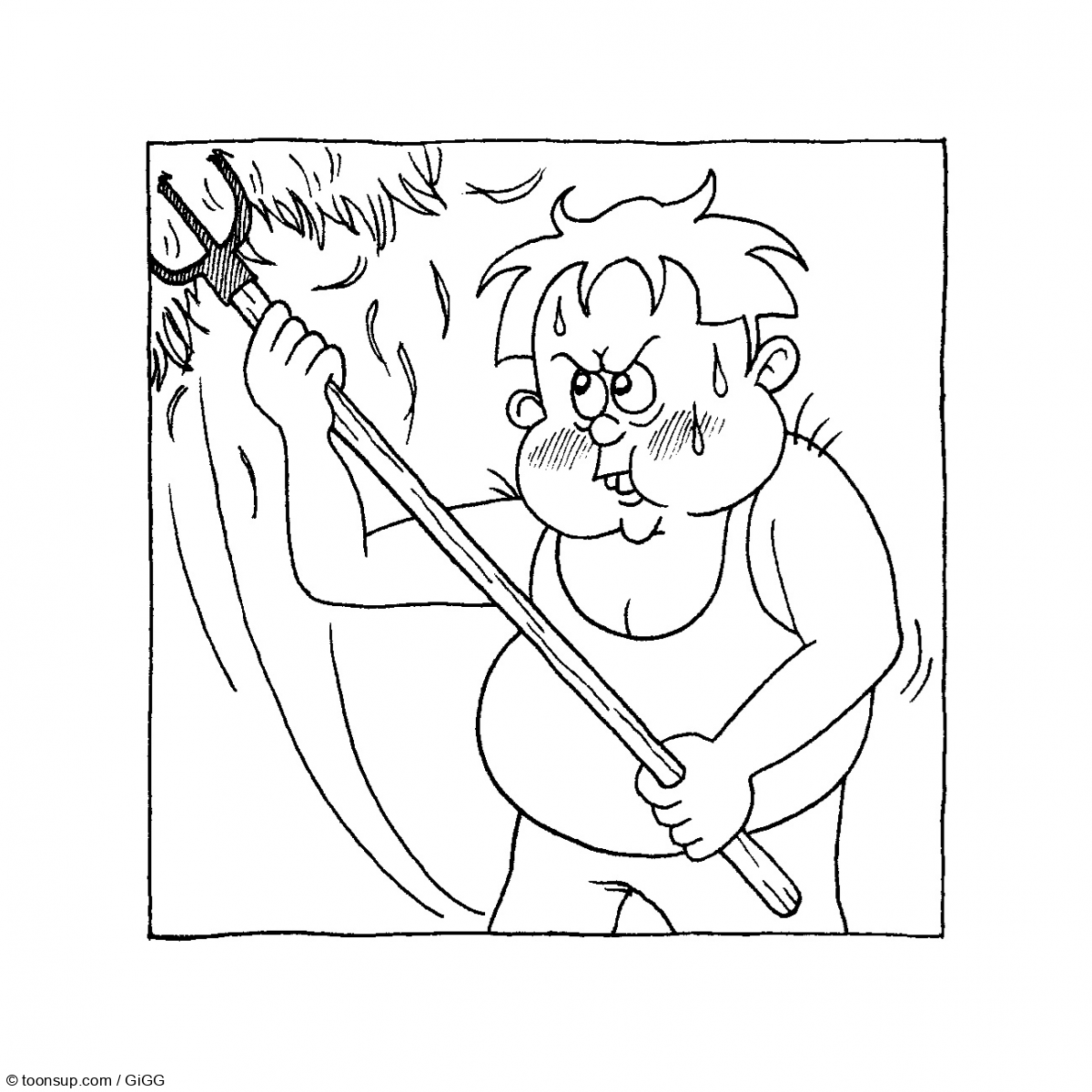 Cartoon: Rhy Ribler am Heuen 2