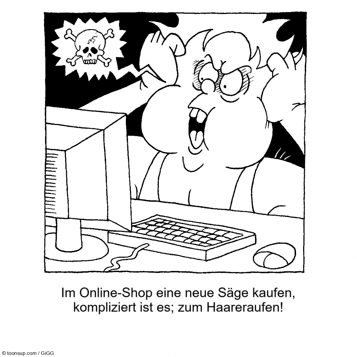 Cartoon: Rhy Ribler und der Computer 4