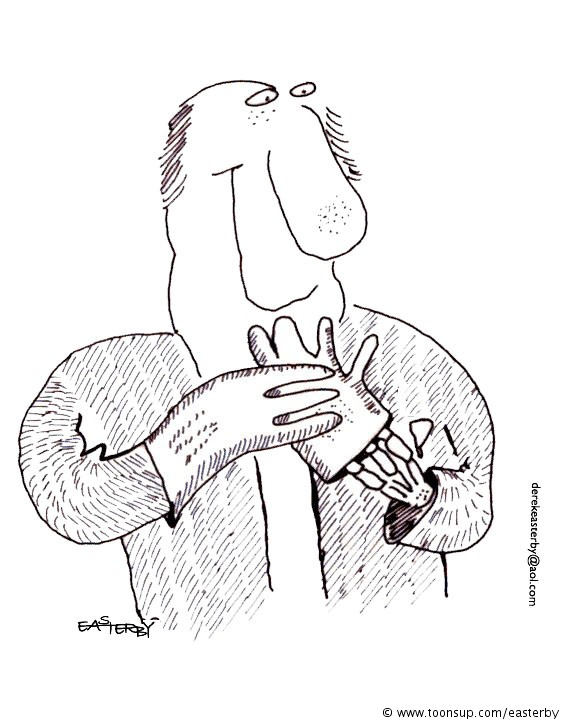 Cartoon: HAND SHAKES 1