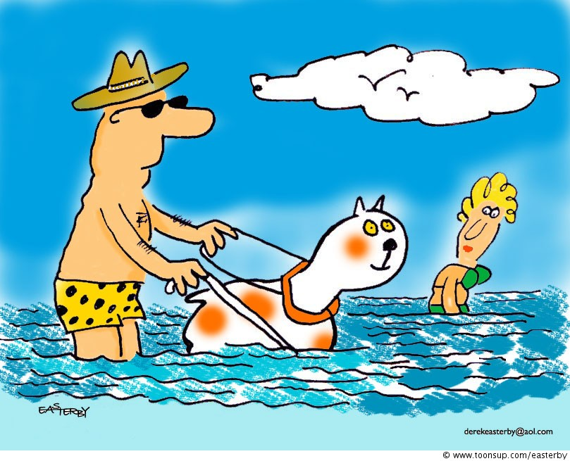 Cartoon: BLINDE MAN & DOG 1