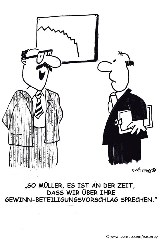 Cartoon: Gewinn-beteiligung 1
