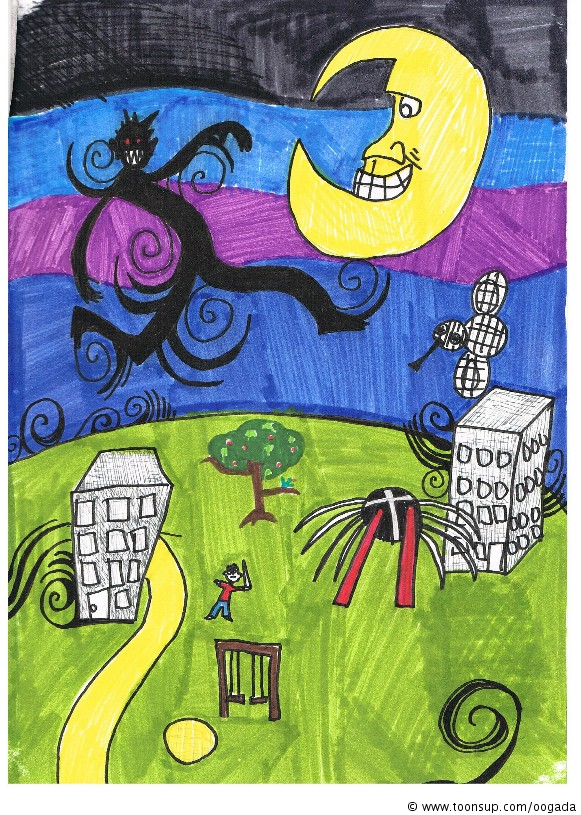 Illustration: nacht spaziergang 1