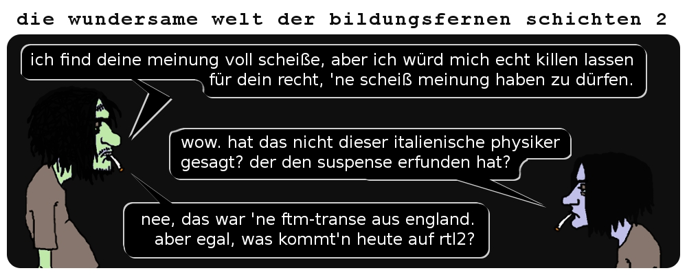 Comic: Die wundersame Welt der bildungsfernen Schichten 2