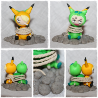 One Piece Fanart - Zoro & Sanji in Pokemonkostümen