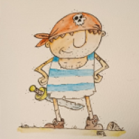 Entwurf für eine Spielfigur zu einem Würfelspiel