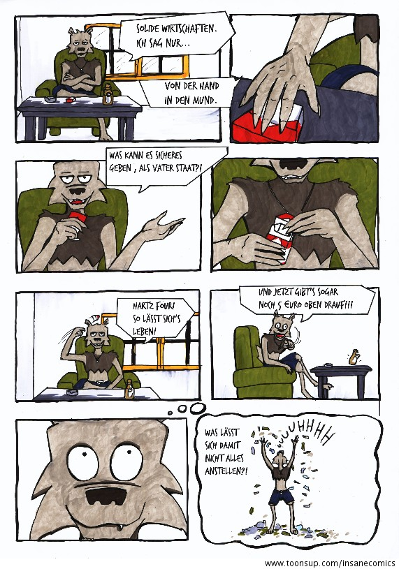 Comic: Insane Comics zum Weltgeschehen: Hartz 4 3