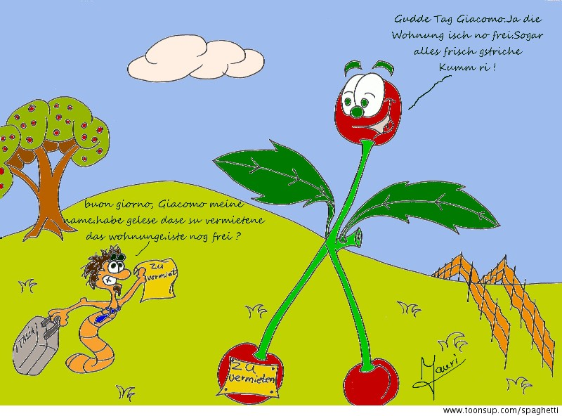 Cartoon: Giacomos Einzug 1