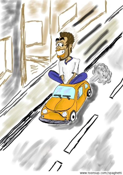 Cartoon: Spaghetti Mobil 1