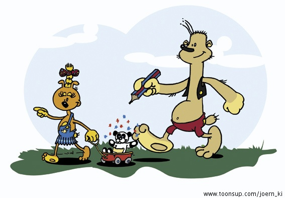 Concept Art / Character Design: Hops, Knuffi & Stift 2