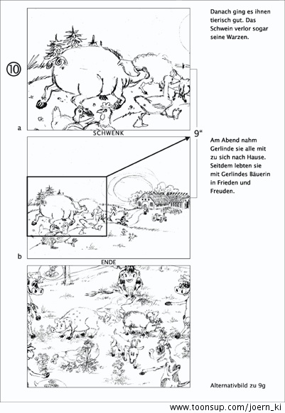 Illustration: Kuh Gerlinde - Bildergeschichte für Löwenzahn 10