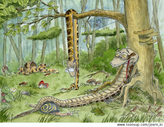 Illustration: Die mollige Mamba - Bildergeschichte für TV 6