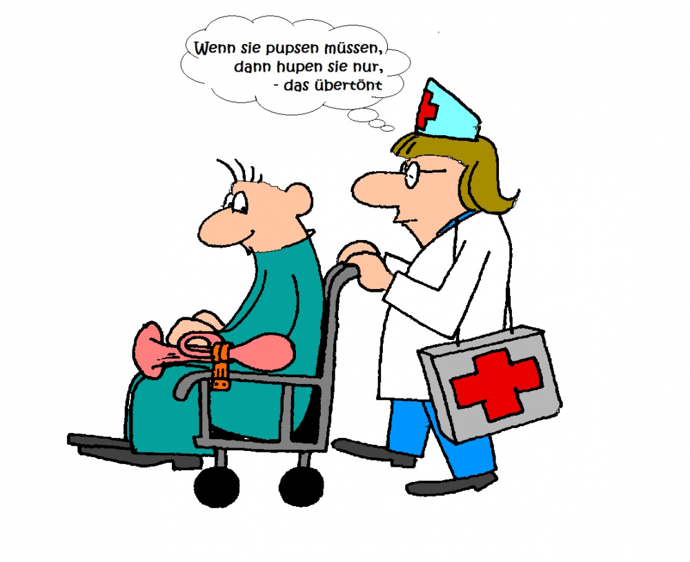Cartoon: geht behutsam mit den Alten um 1